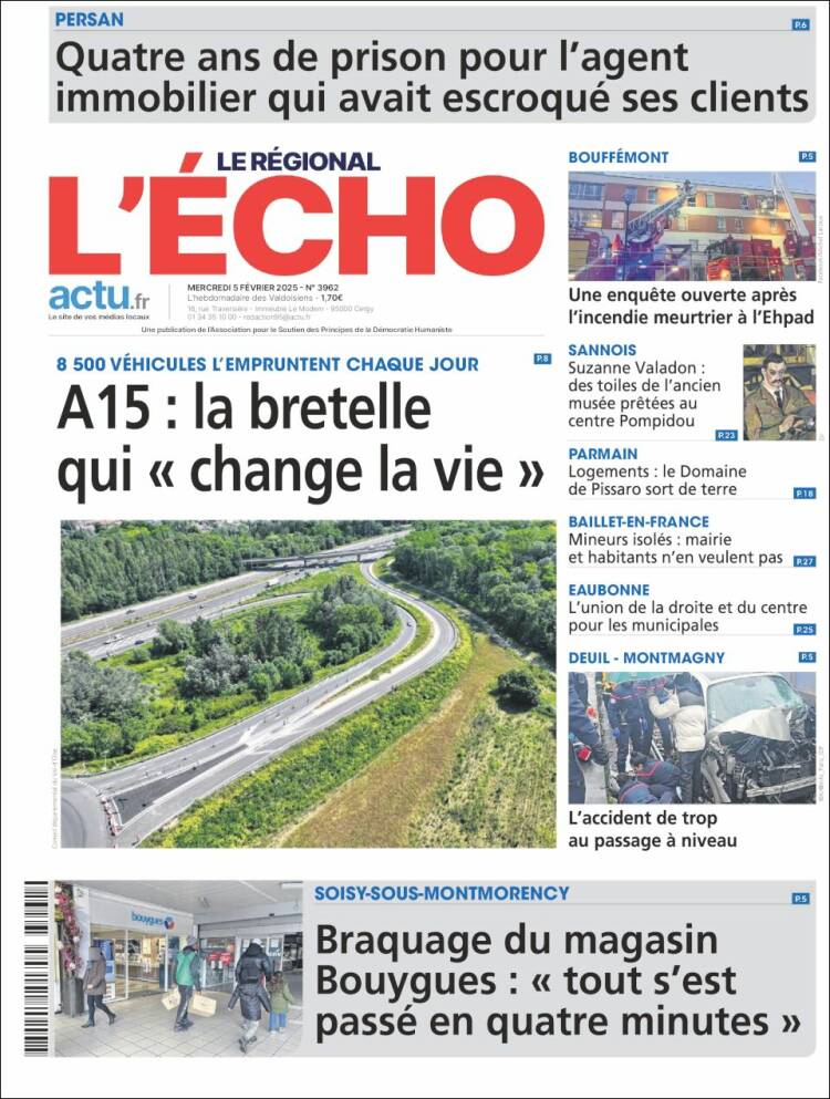 Portada de L'Echo de la Haute-Vienne (France)