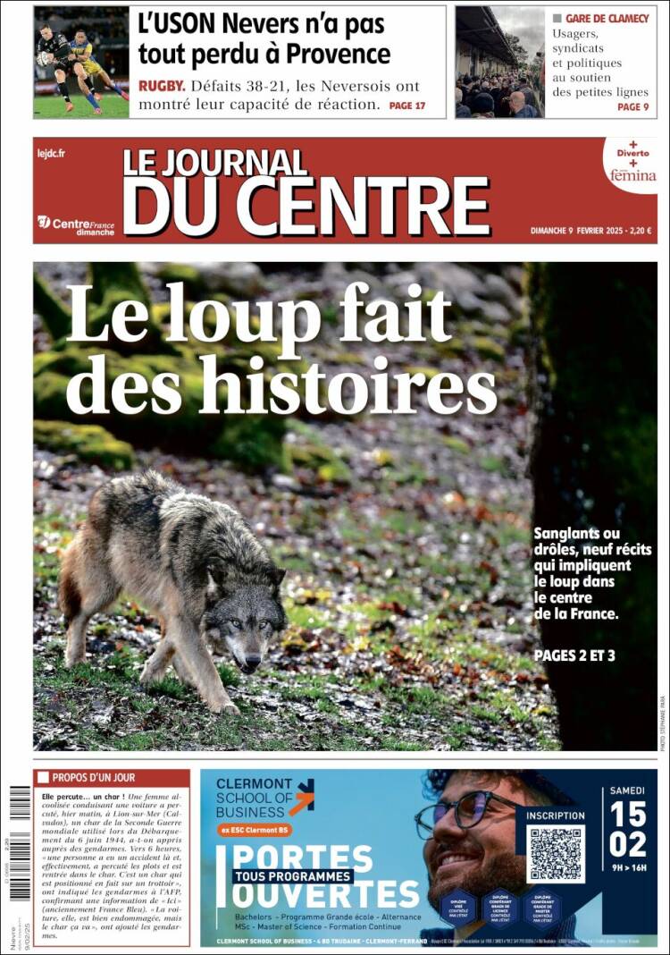 Portada de Le Journal du Centre (France)