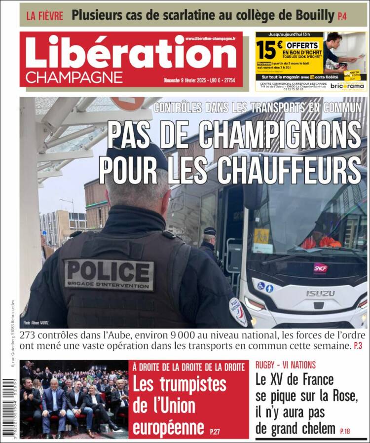 Portada de Libération Champagne (France)