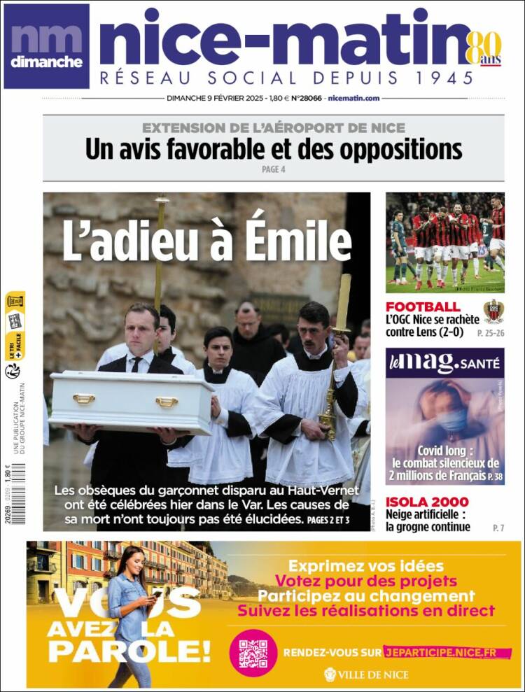 Portada de Nice-Matin (France)