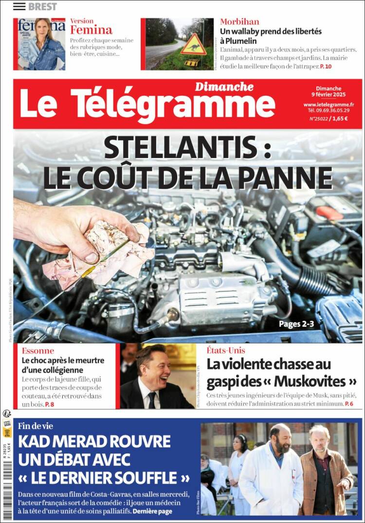 Portada de Télégramme (France)