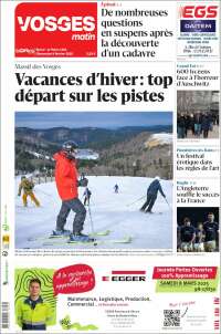 Portada de Vosges Matin (Francia)