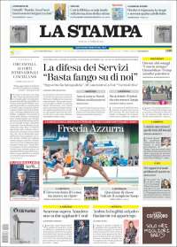 Portada de La Stampa (Italia)