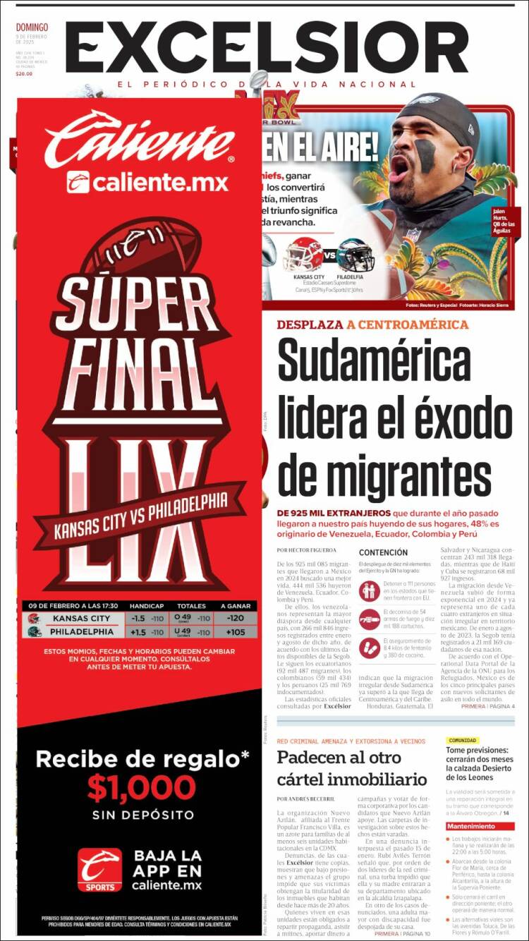 Portada de Excelsior (México)