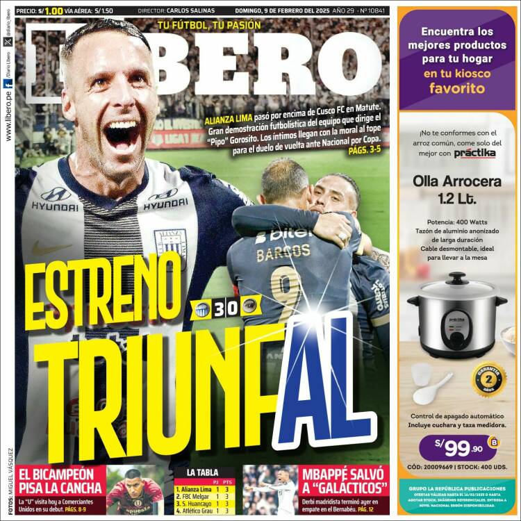 Portada de Líbero (Peru)