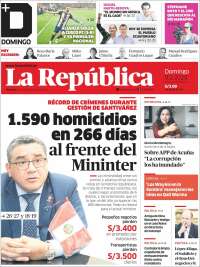 Portada de La Republica (Peru)