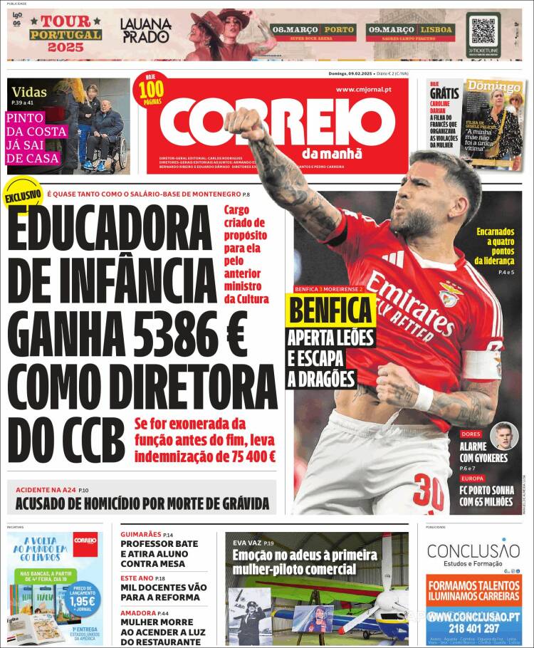 Portada de Correio da Manhã (Portugal)