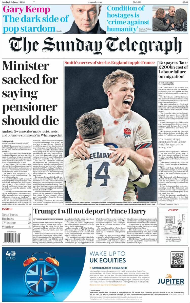 Portada de Daily Telegraph (United Kingdom)