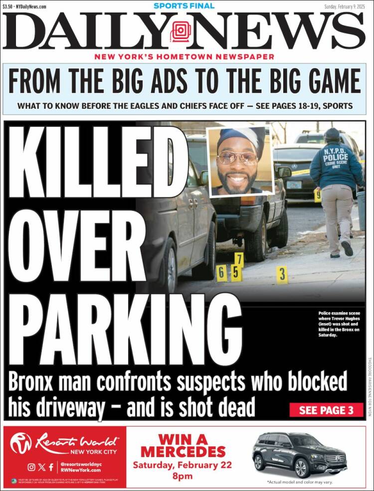 Portada de Daily News - New York (USA)