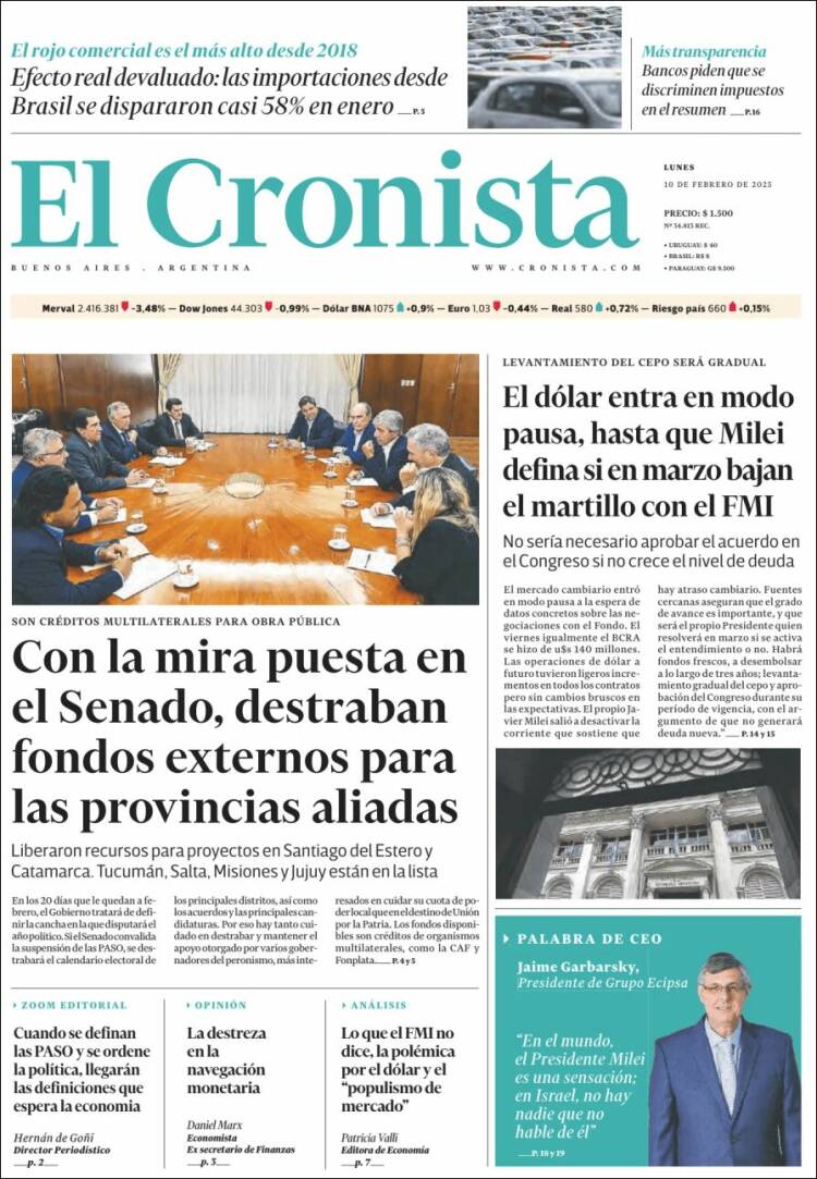 Portada de El Cronista Comercial (Argentine)