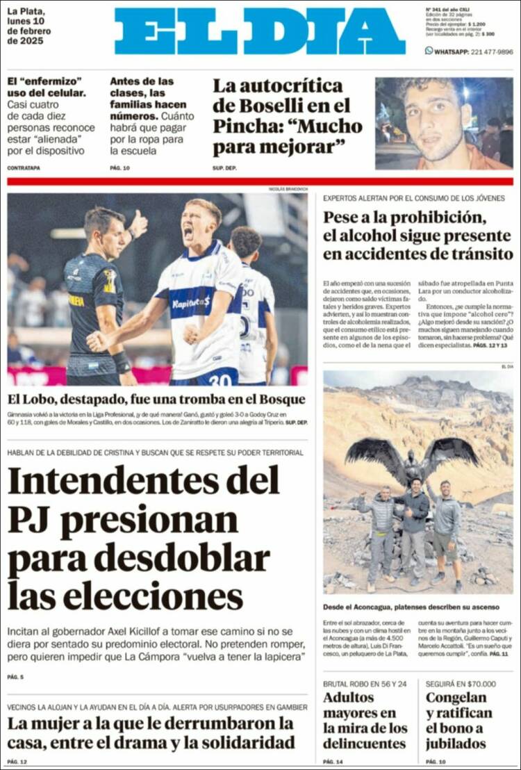 Portada de El Día de la Plata (Argentina)