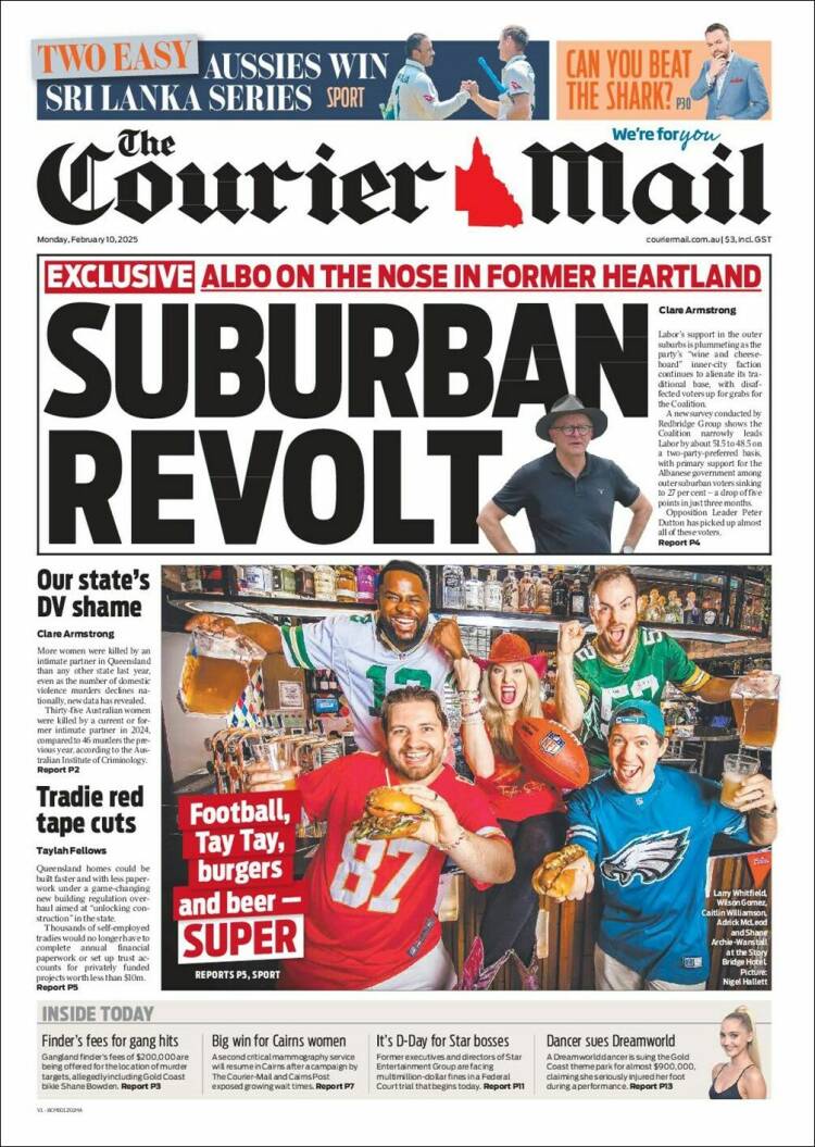 Portada de The Courier-Mail (Australia)