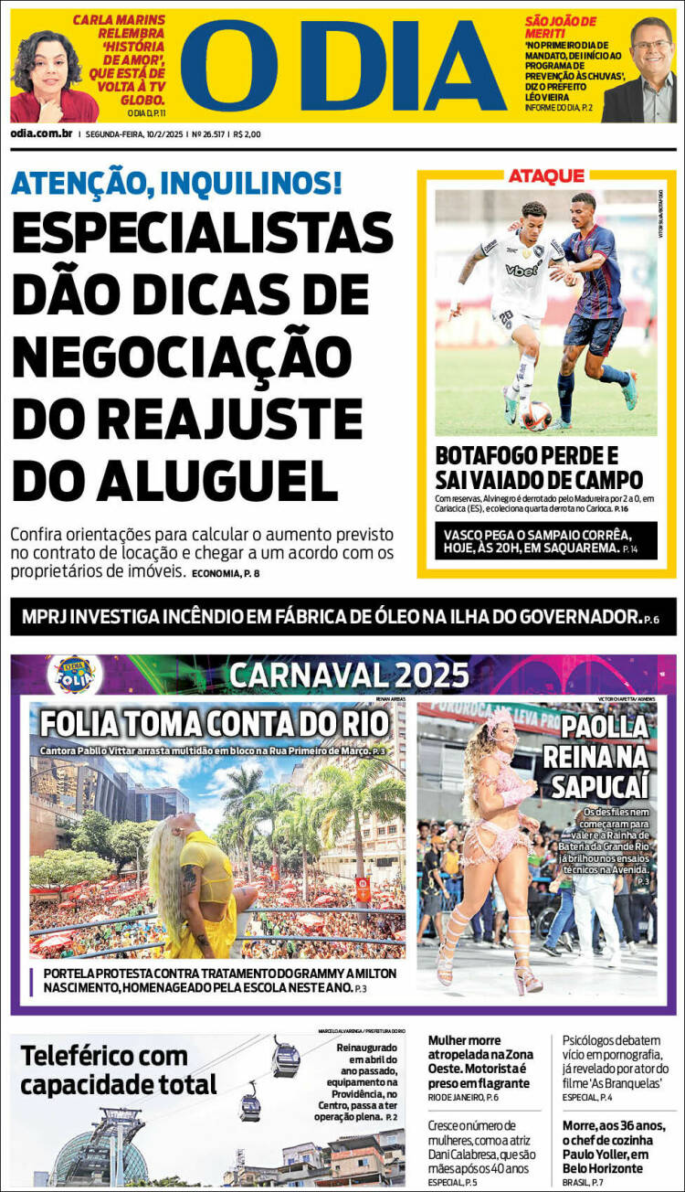 Portada de O Dia (Brasil)