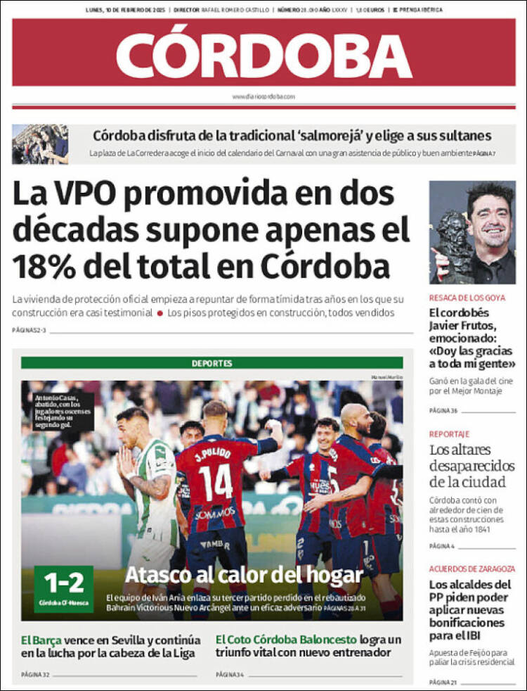 Portada de Diario de Córdoba (España)