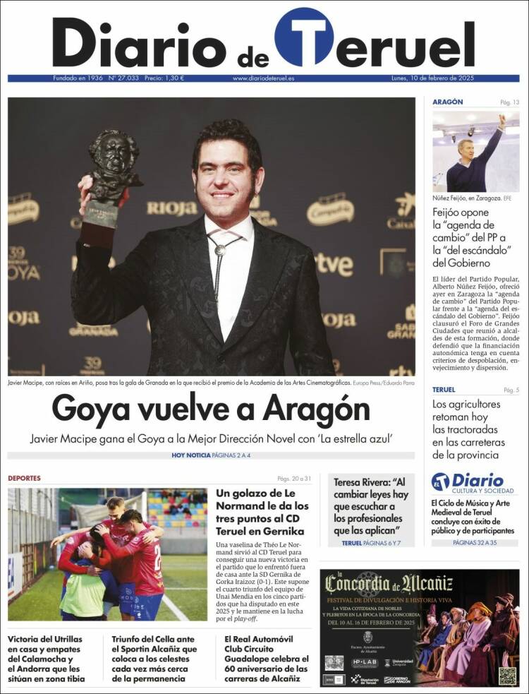 Portada de Diario de Teruel (España)