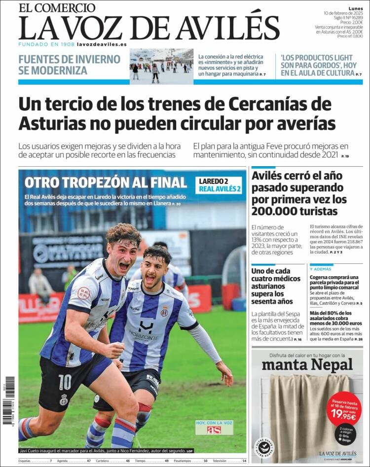 Portada de El Comercio - Avilés (Spain)