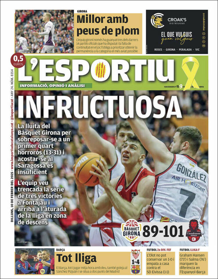 Portada de L'Esportiu : Girona (Espagne)