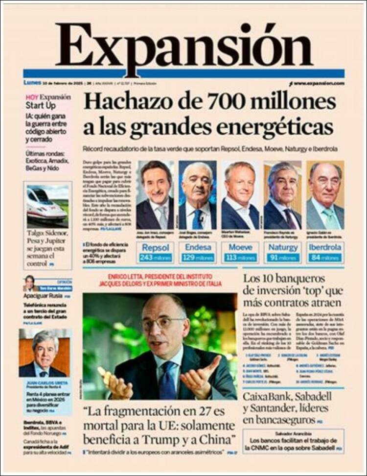 Portada de Expansión (España)