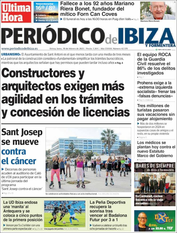 Portada de Periódico de Ibiza (Spain)