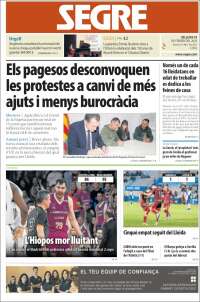 Portada de Segre (Espagne)