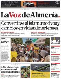 Portada de La Voz de Almería (Espagne)