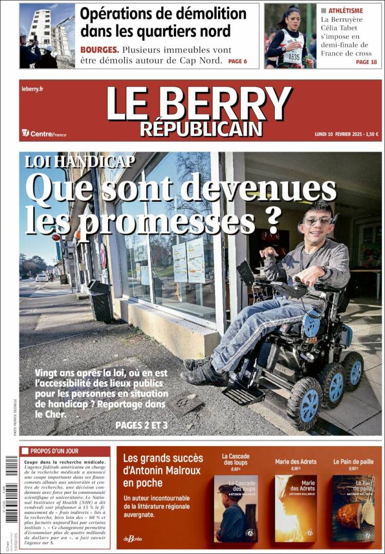 Portada de Berry Republicain (Francia)