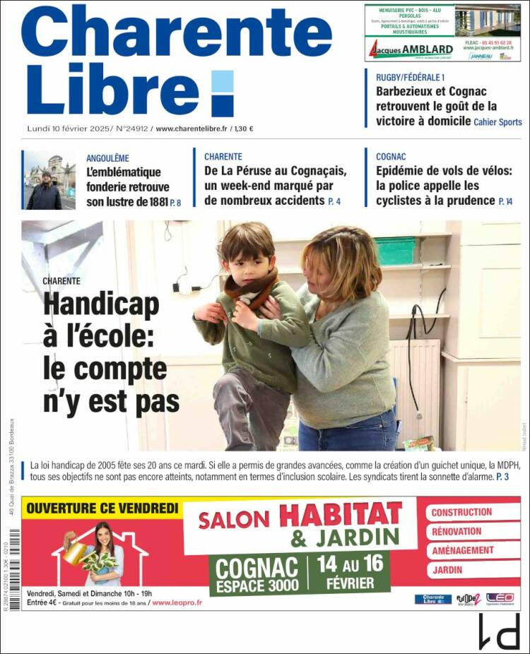 Portada de Charente Libre (Francia)