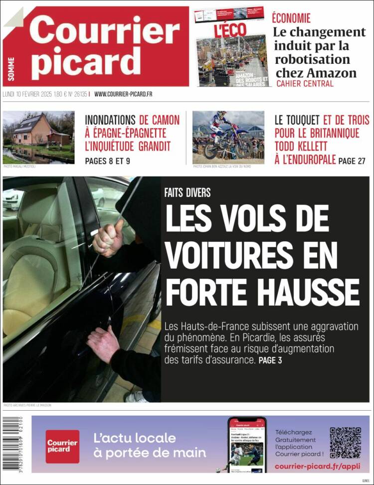 Portada de Courrier Picard (Francia)