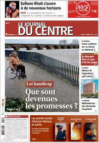 Portada de Le Journal du Centre (Francia)