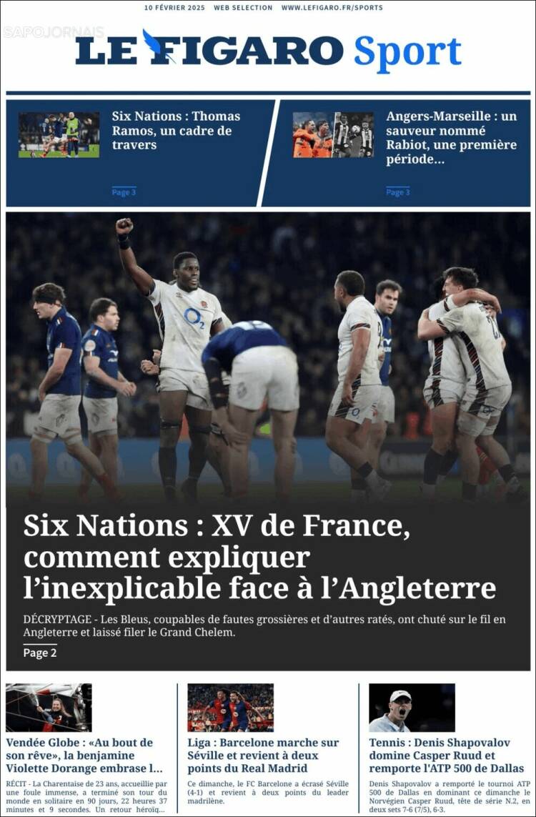 Portada de Le Figaro Sport (France)