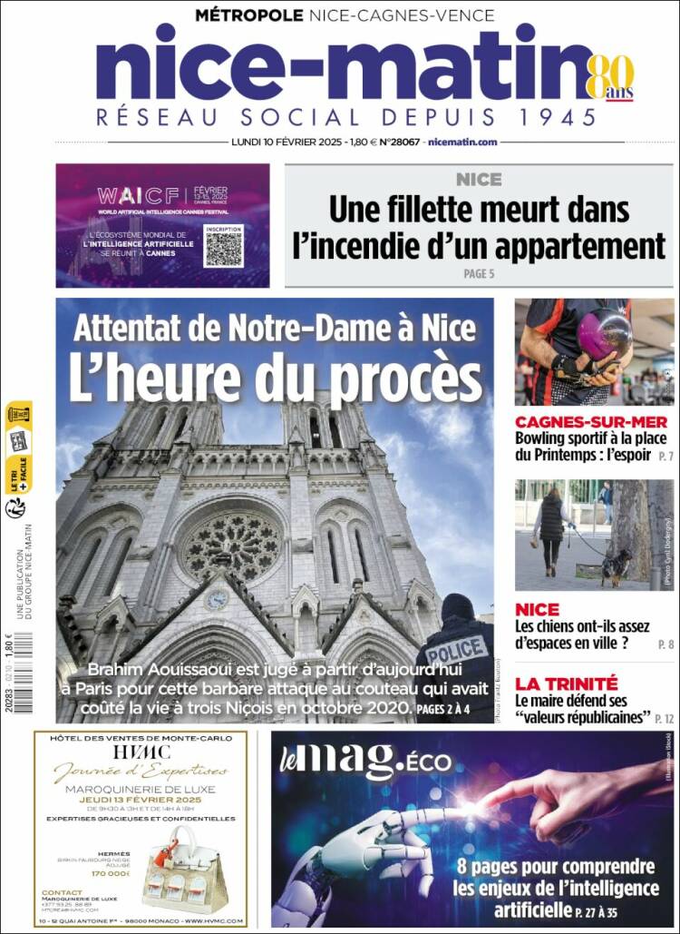 Portada de Nice-Matin (France)