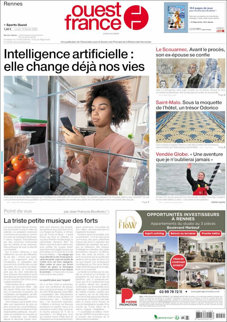 Portada de Ouest France (France)