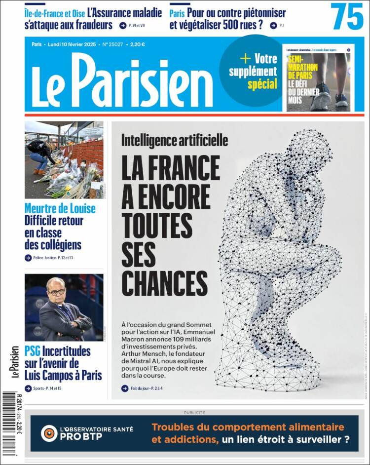 Portada de Le Parisien (France)