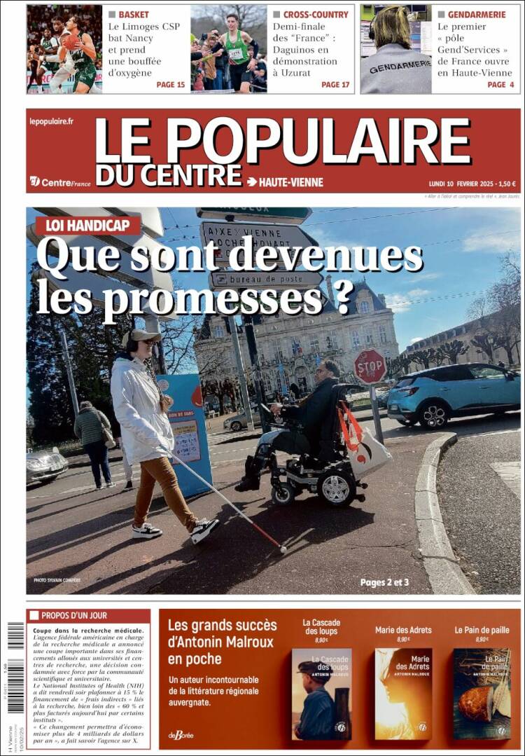 Portada de Le Populaire du Centre (France)