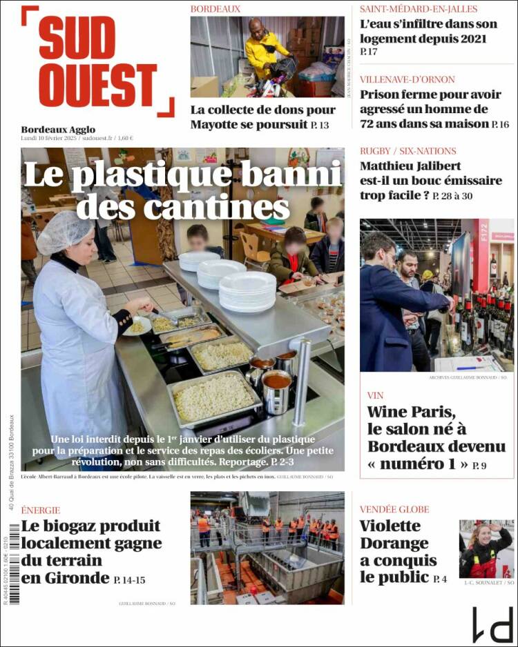 Portada de Sud Ouest (France)