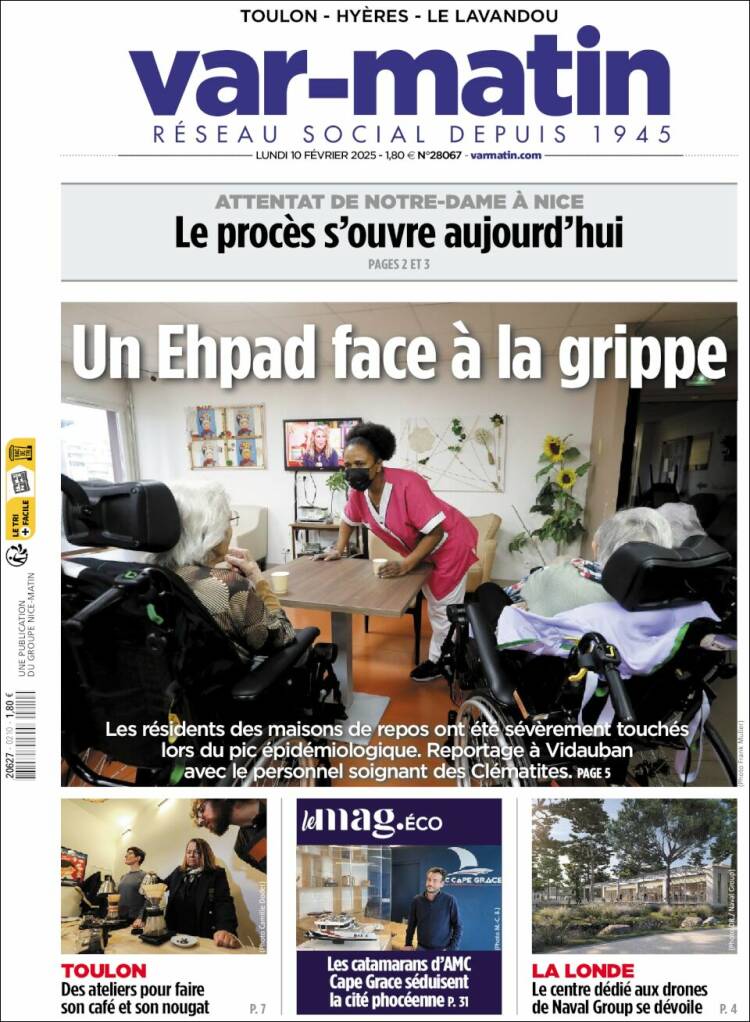 Portada de Var-Matin (Francia)