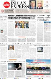 Portada de New Indian Express (Inde)