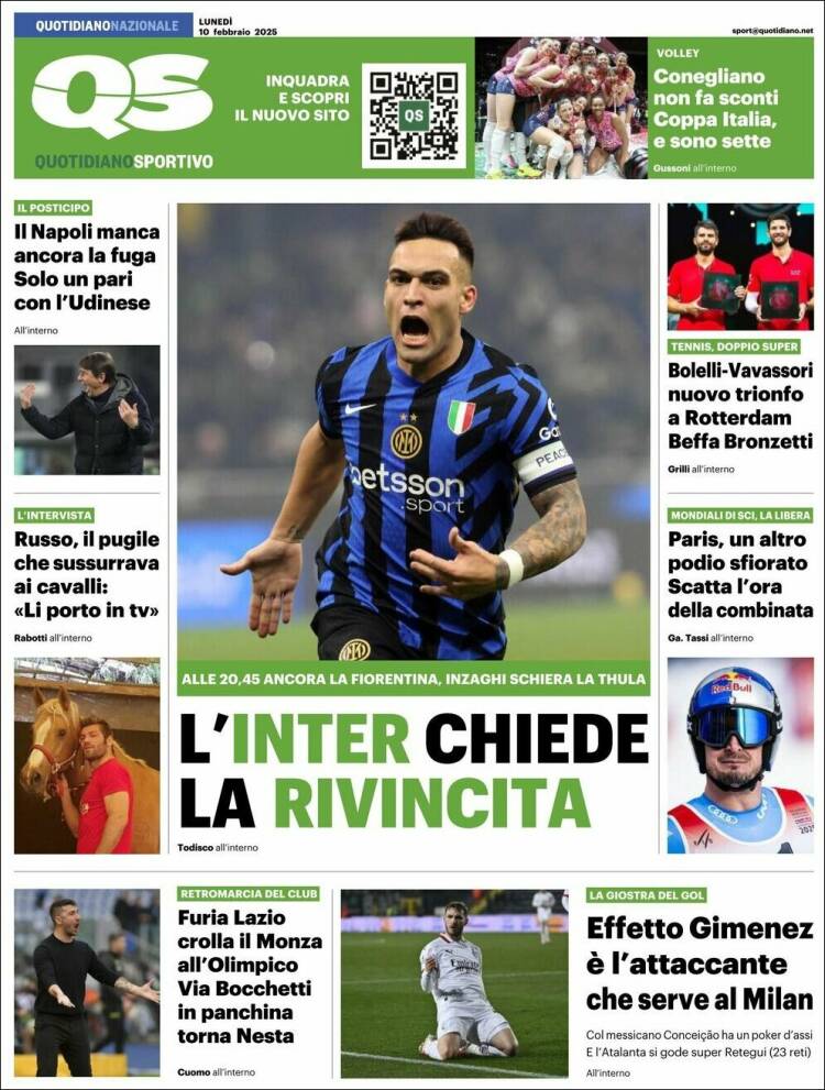 Portada de Quotidiano Sportivo (Italie)