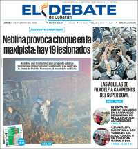 Portada de El Debate de Culiacán (Mexico)