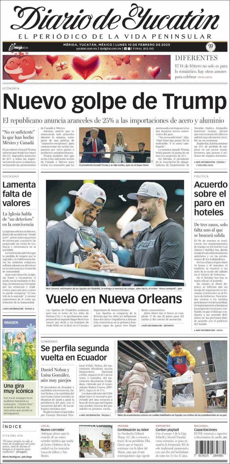 Portada de Diario de Yucatán (Mexico)