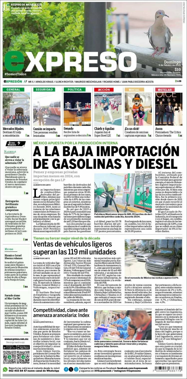 Portada de Expreso (México)