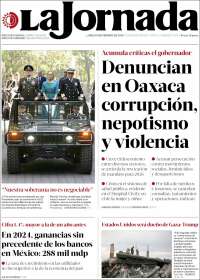 Portada de La Jornada (México)