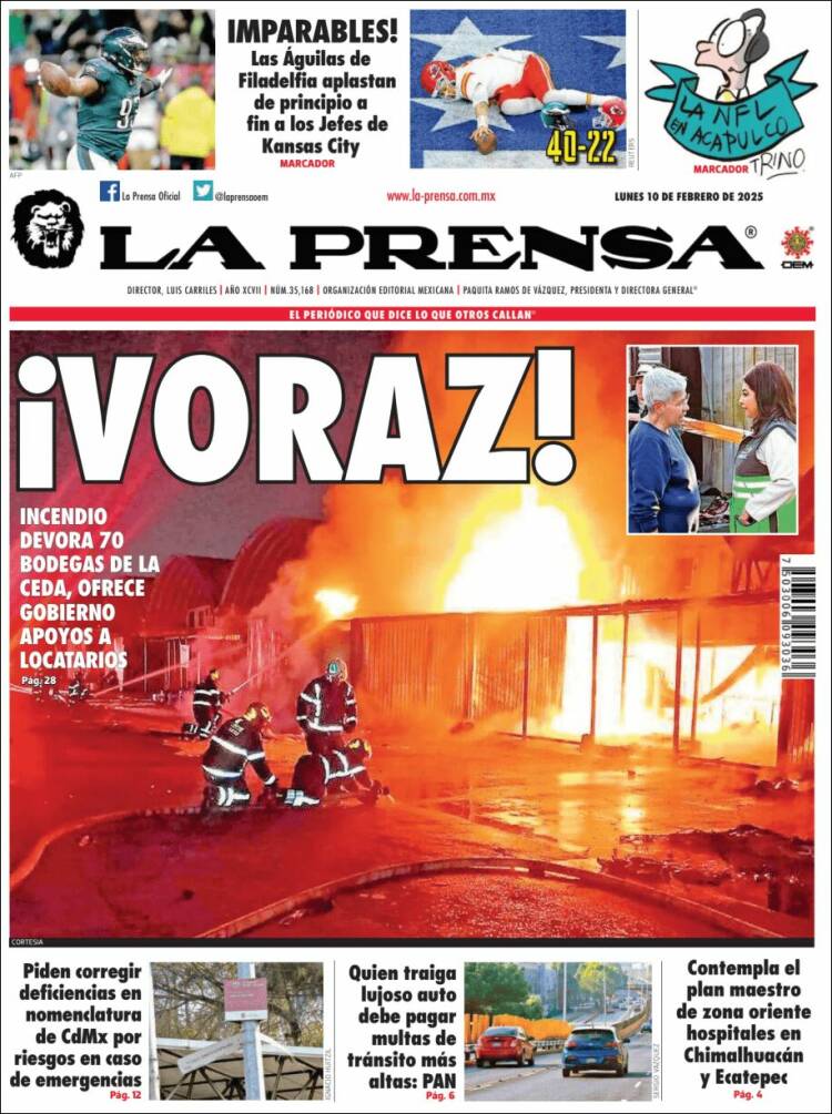 Portada de La Prensa (México)