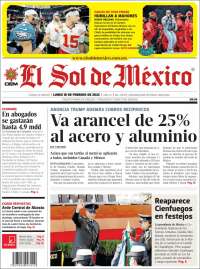 Portada de El Sol de México (México)