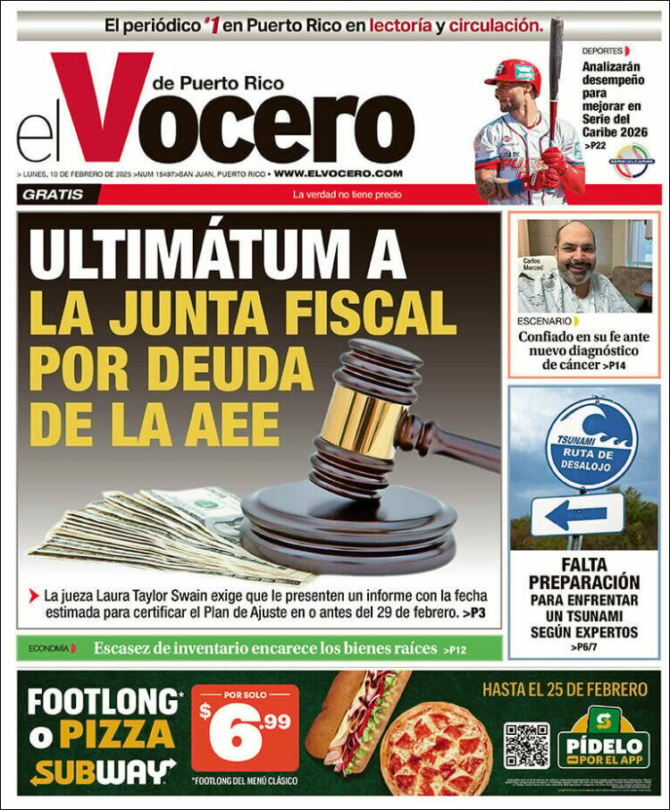 Portada de Vocero (Puerto Rico)