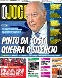 Portada de O Jogo (Portugal)