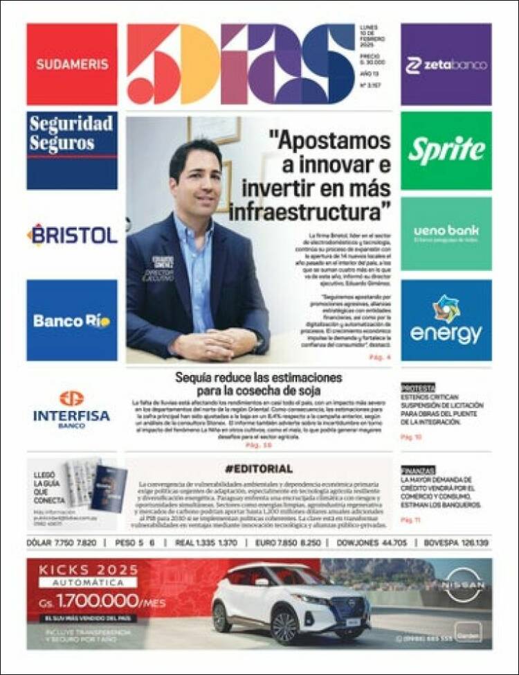 Portada de 5 Días (Paraguay)