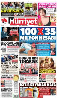 Portada de Hürriyet (Turkey)