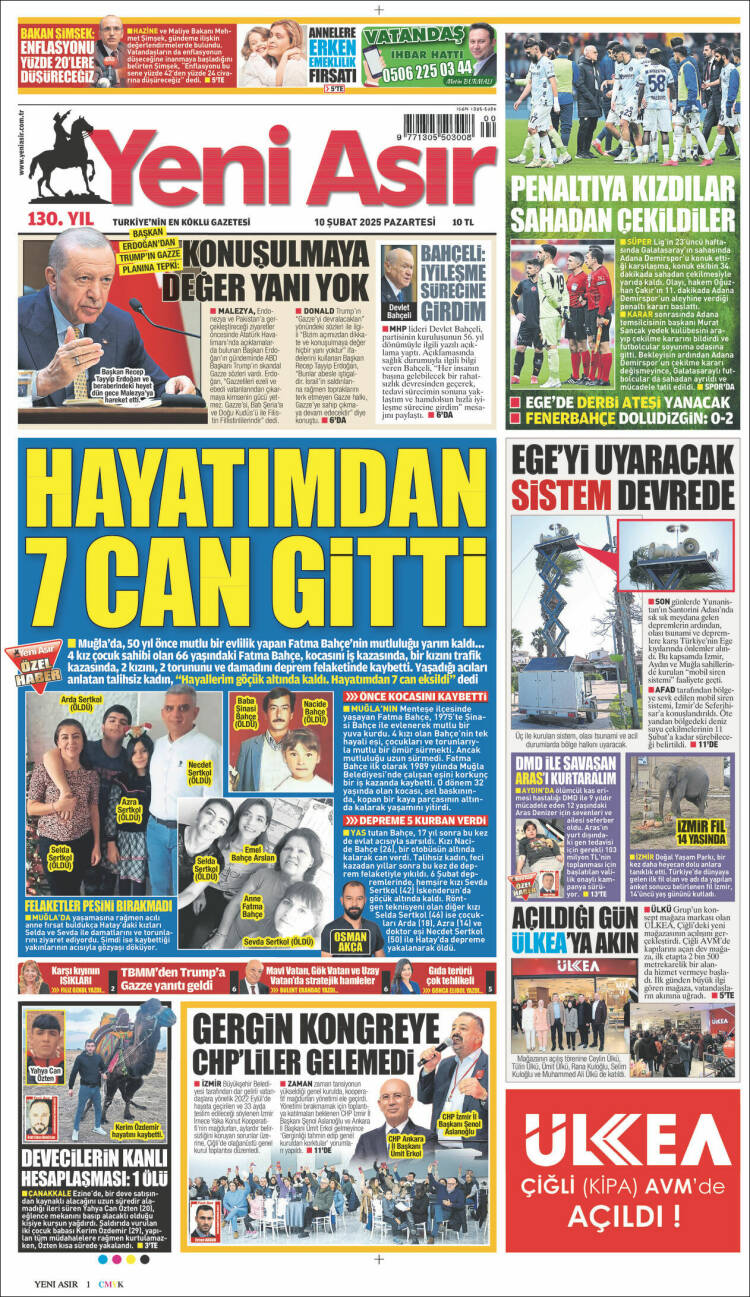 Portada de Yeni Asır (Turkey)