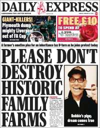 Portada de Daily Express (Reino Unido)